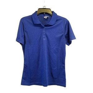 Clique Womens Sz M Blue  Solid Short Sleeve Polo Shirt